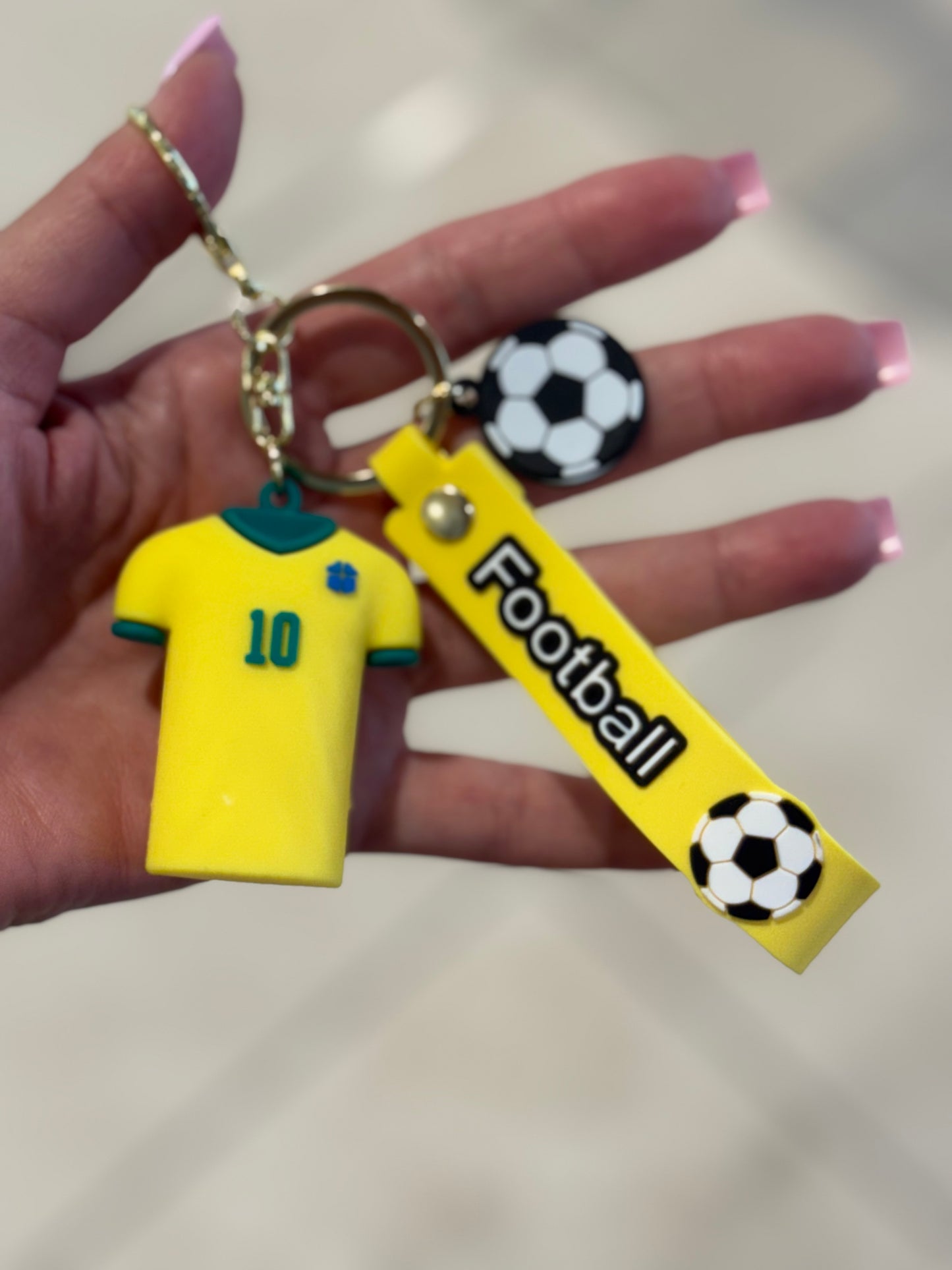 Neymar Soccer Jersey 3D Keyring