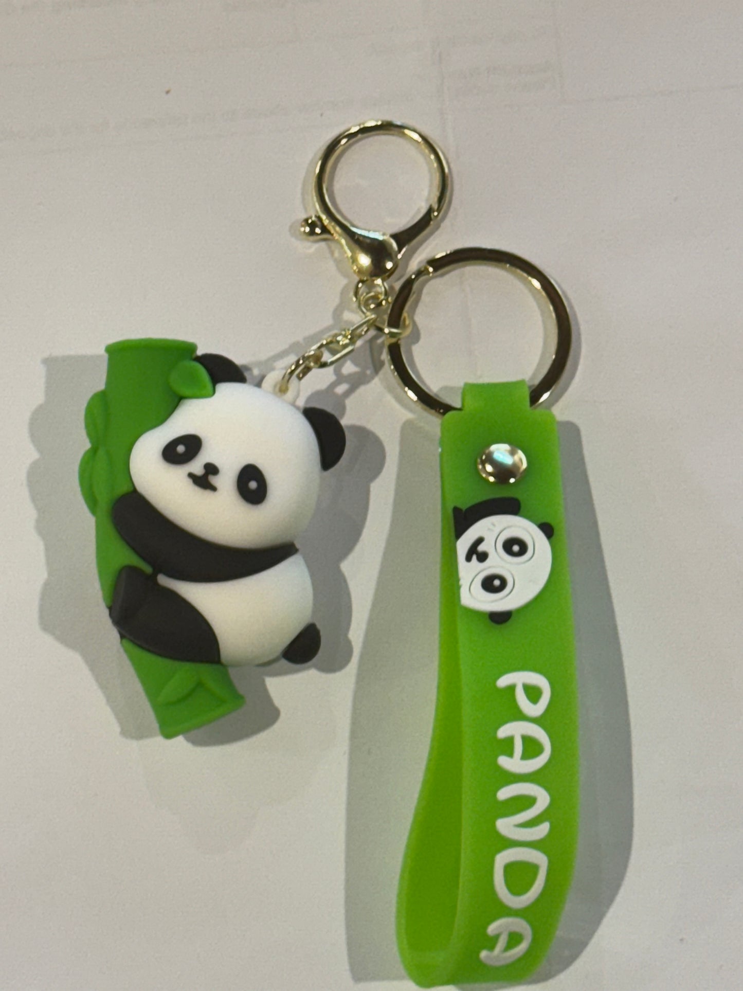 Panda with Bambo 3D Keyrings