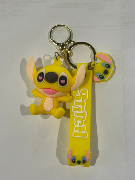 Yellow Stitch 3D Keyrings