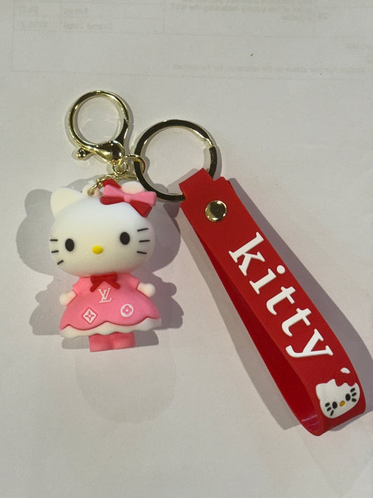 LV Pink Hello Kitty 3D Keyrings