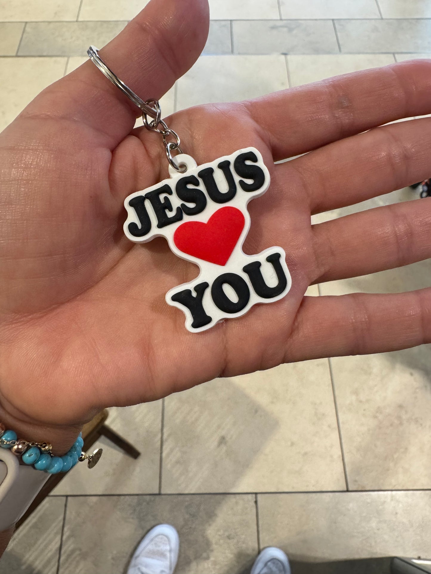 Jesus Loves You Keyring