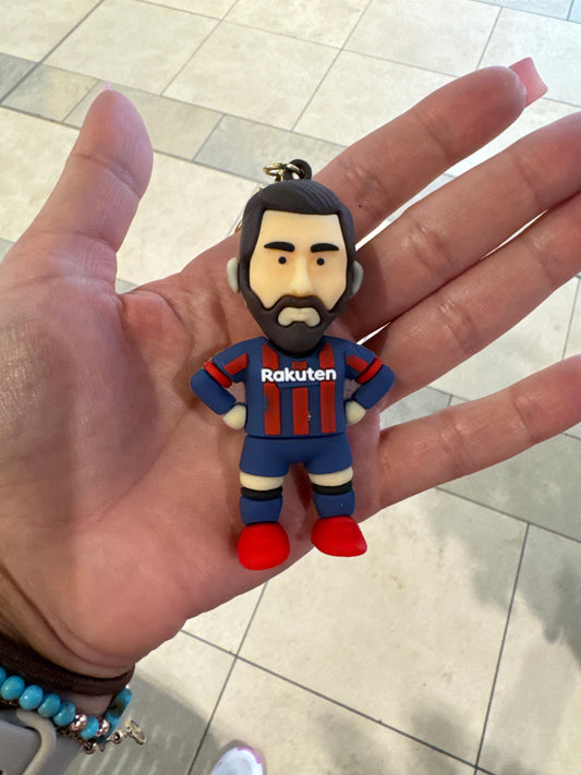 Messi Figure w Jersey 3D Keyring