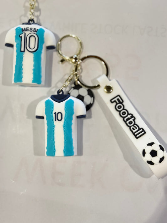 Messi Soccer Jersey 3D Keyring