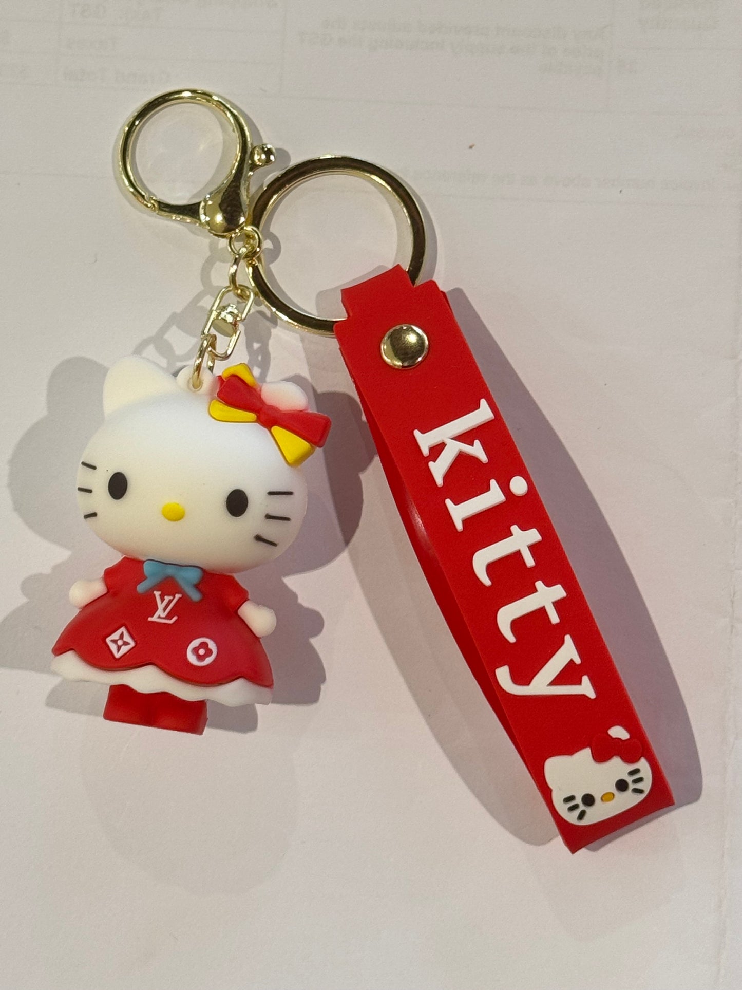 LV Red Hello Kitty 3D Keyrings