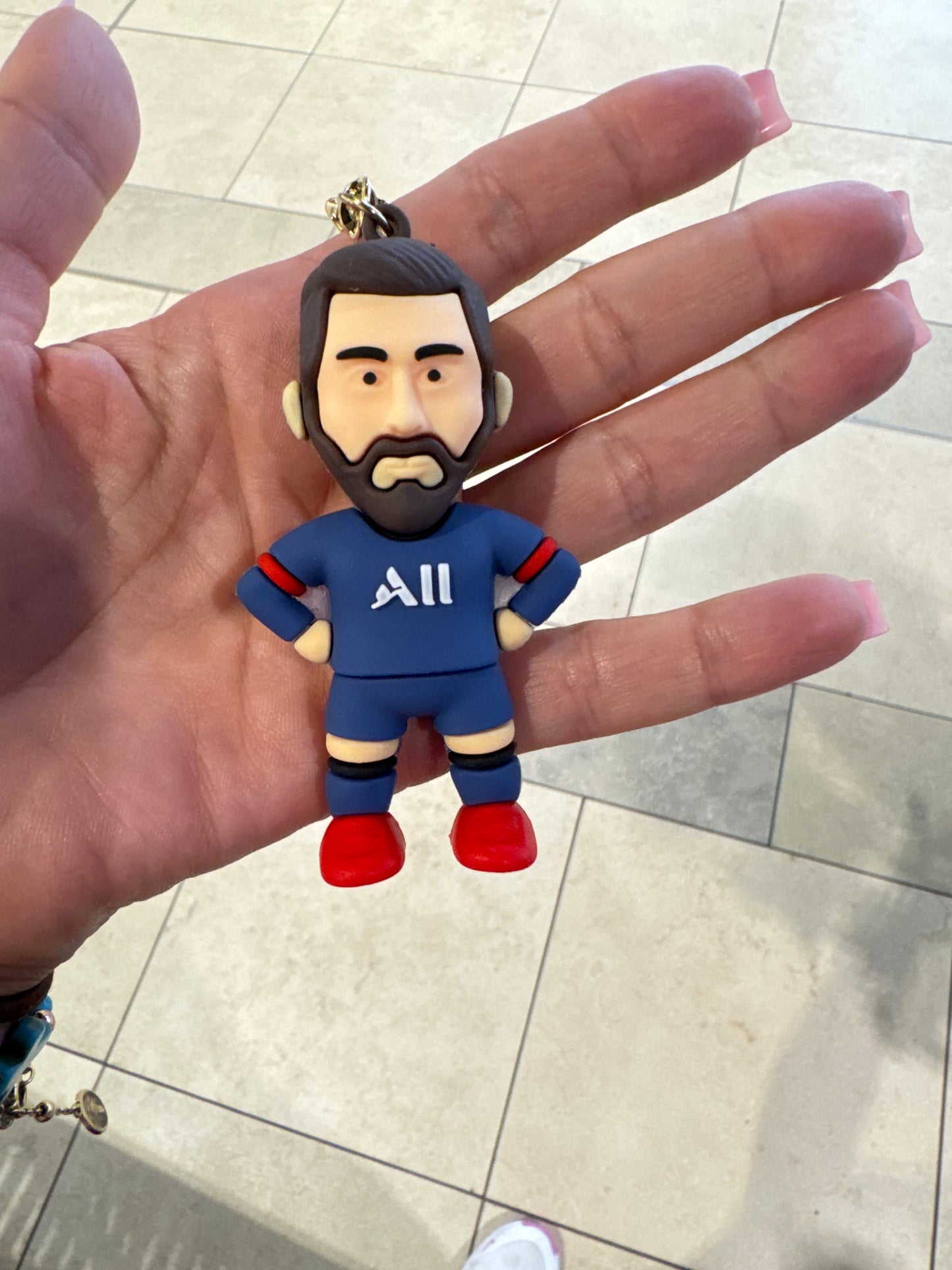 Messi Figure w Jersey 3D Keyring