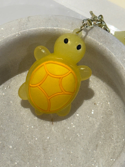 Yellow Turtle 3D Keyring