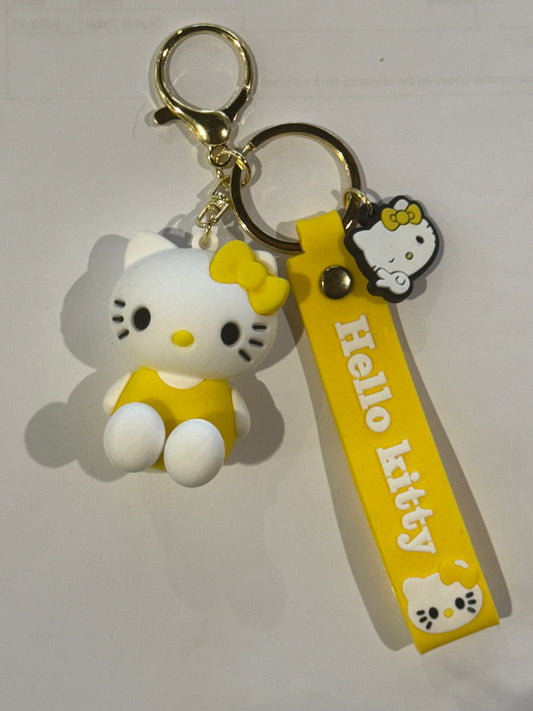 Yellow Hello Kitty 3D Keyrings