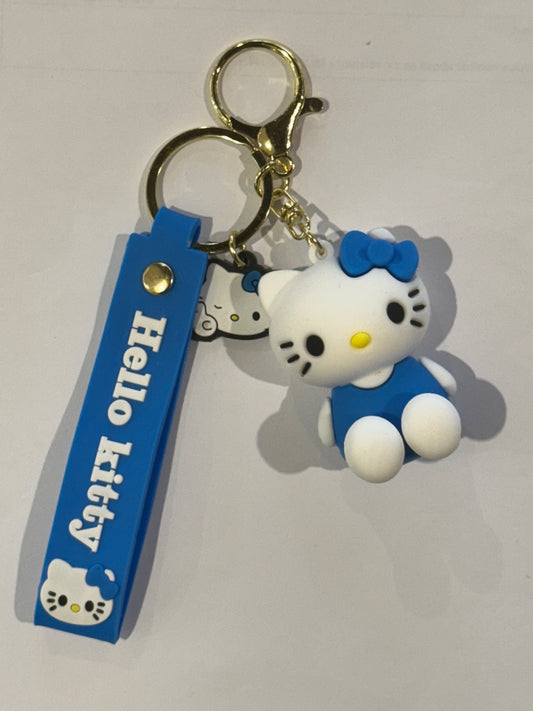 Blue Hello Kitty 3D Keyrings