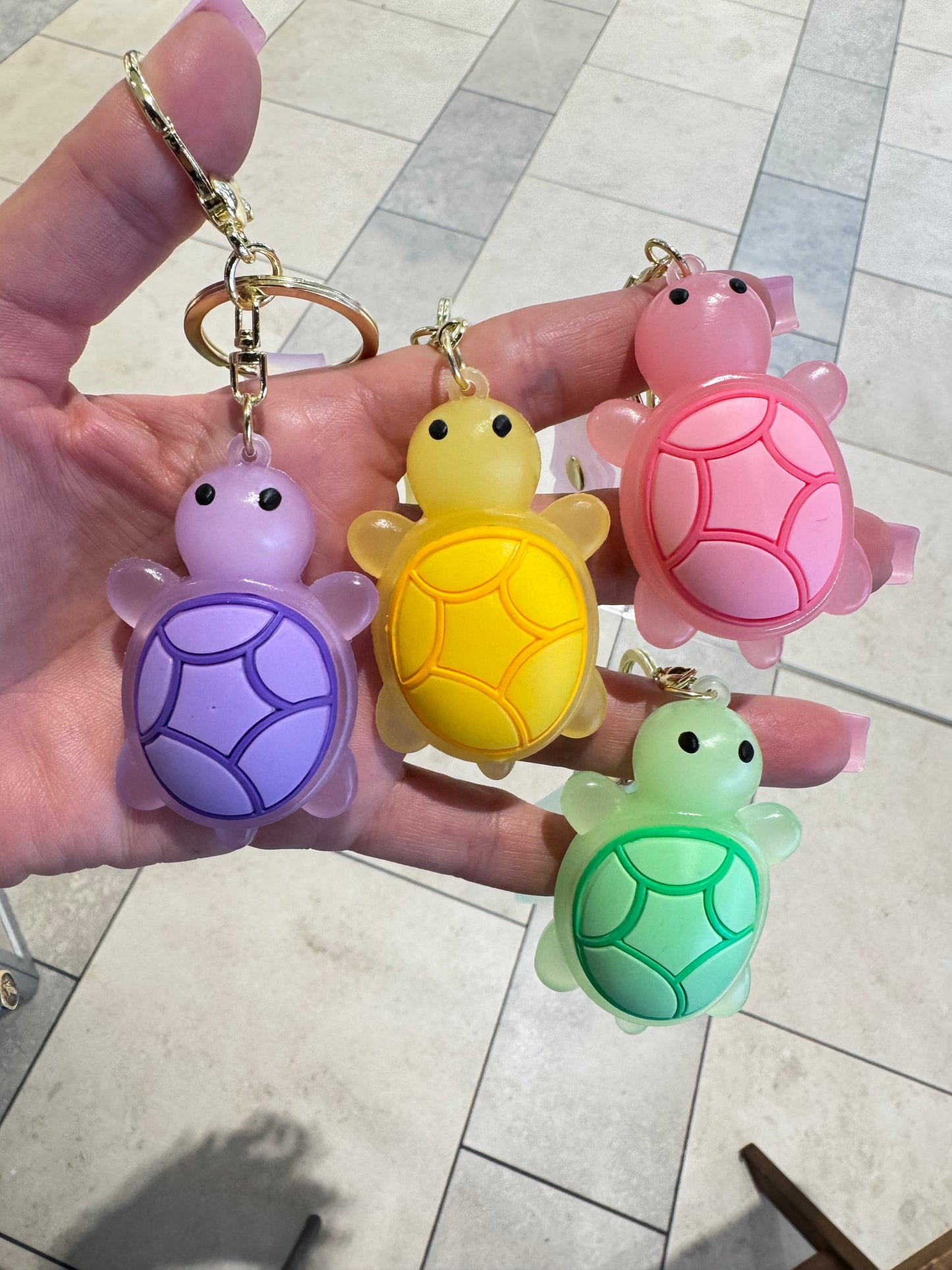 Purple Turtle 3D Keyring