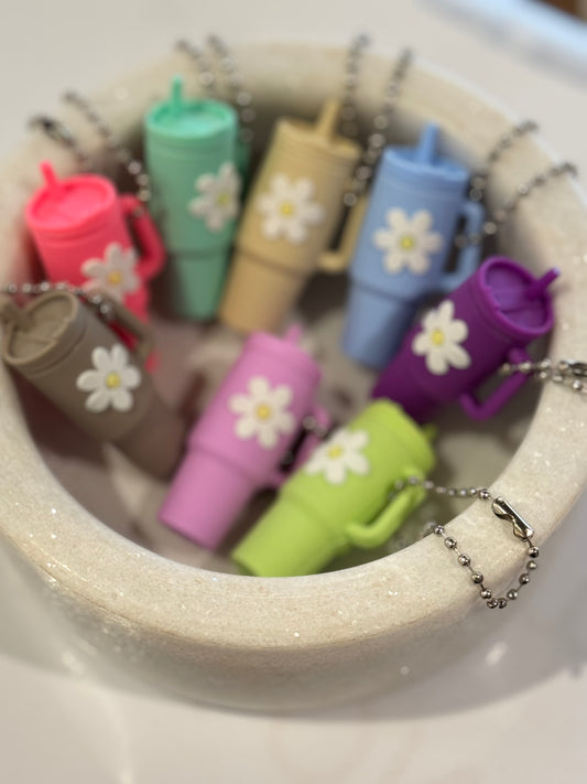 Flower Cup Keyrings