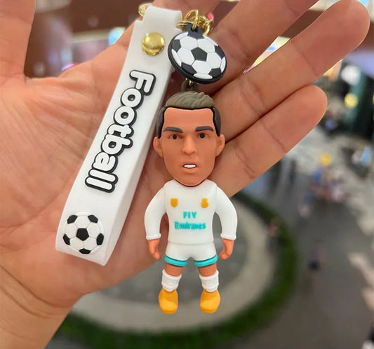 Ronaldo Figure w Jersey 3D Keyring