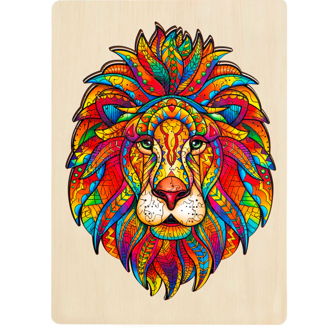 Colourful Lion Wooden Jigsaw Puzzle