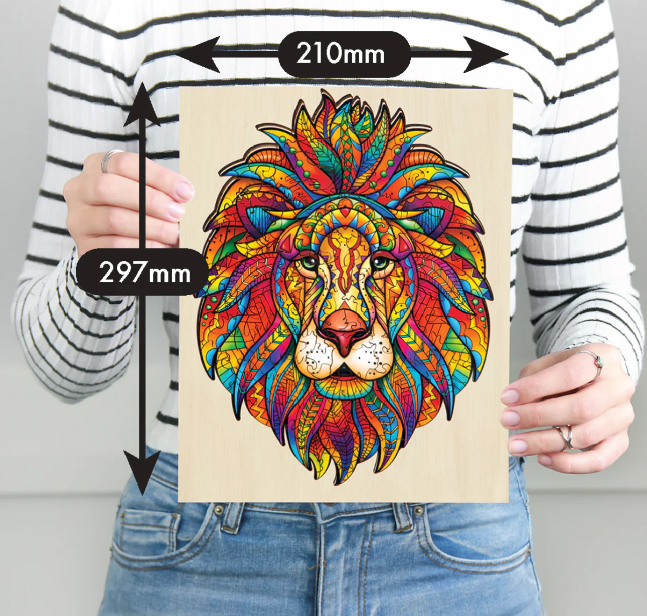 Colourful Lion Wooden Jigsaw Puzzle