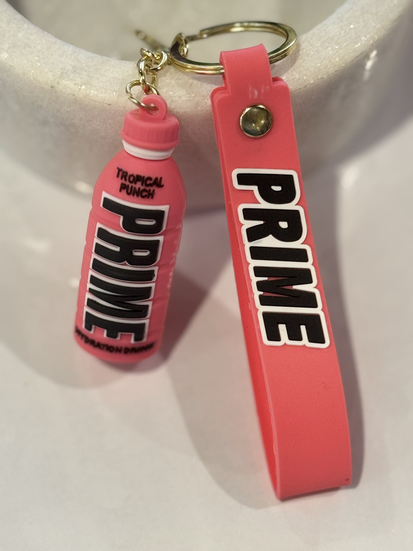 Pink Prime 3D Keyrings