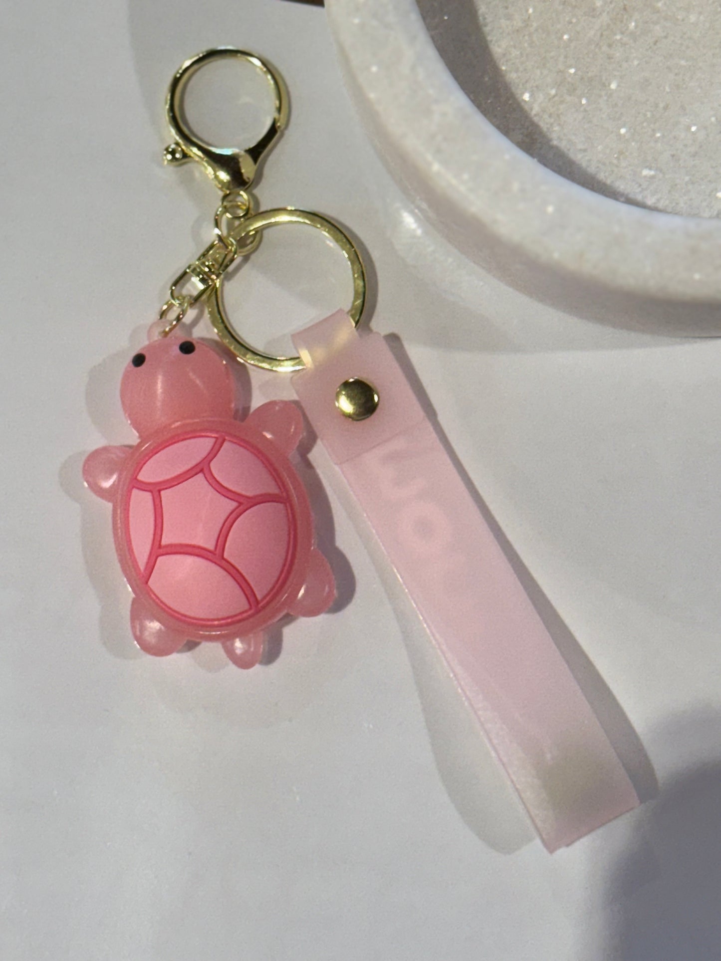 Baby Pink Turtle 3D Keyrings