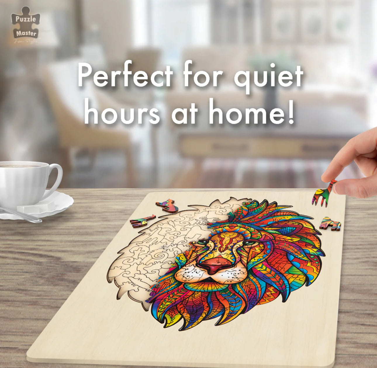 Colourful Lion Wooden Jigsaw Puzzle