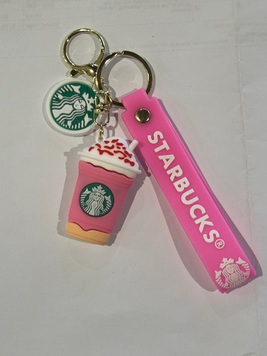 Starbucks Strawberry Milkshake 3D Keyrings