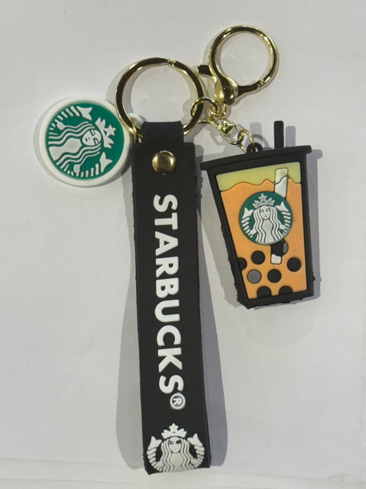 Starbucks Caramel Boba drink 3D Keyrings