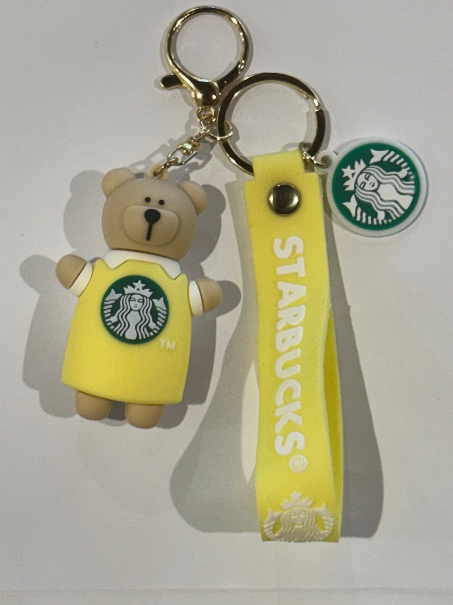 Yellow Starbucks Bear 3D Keyrings