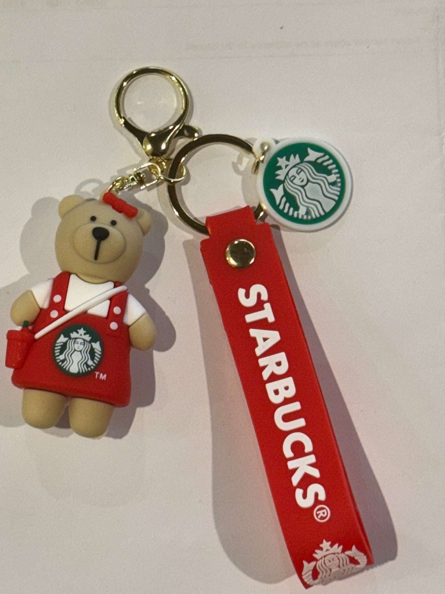 Red Starbucks Bear 3D Keyrings