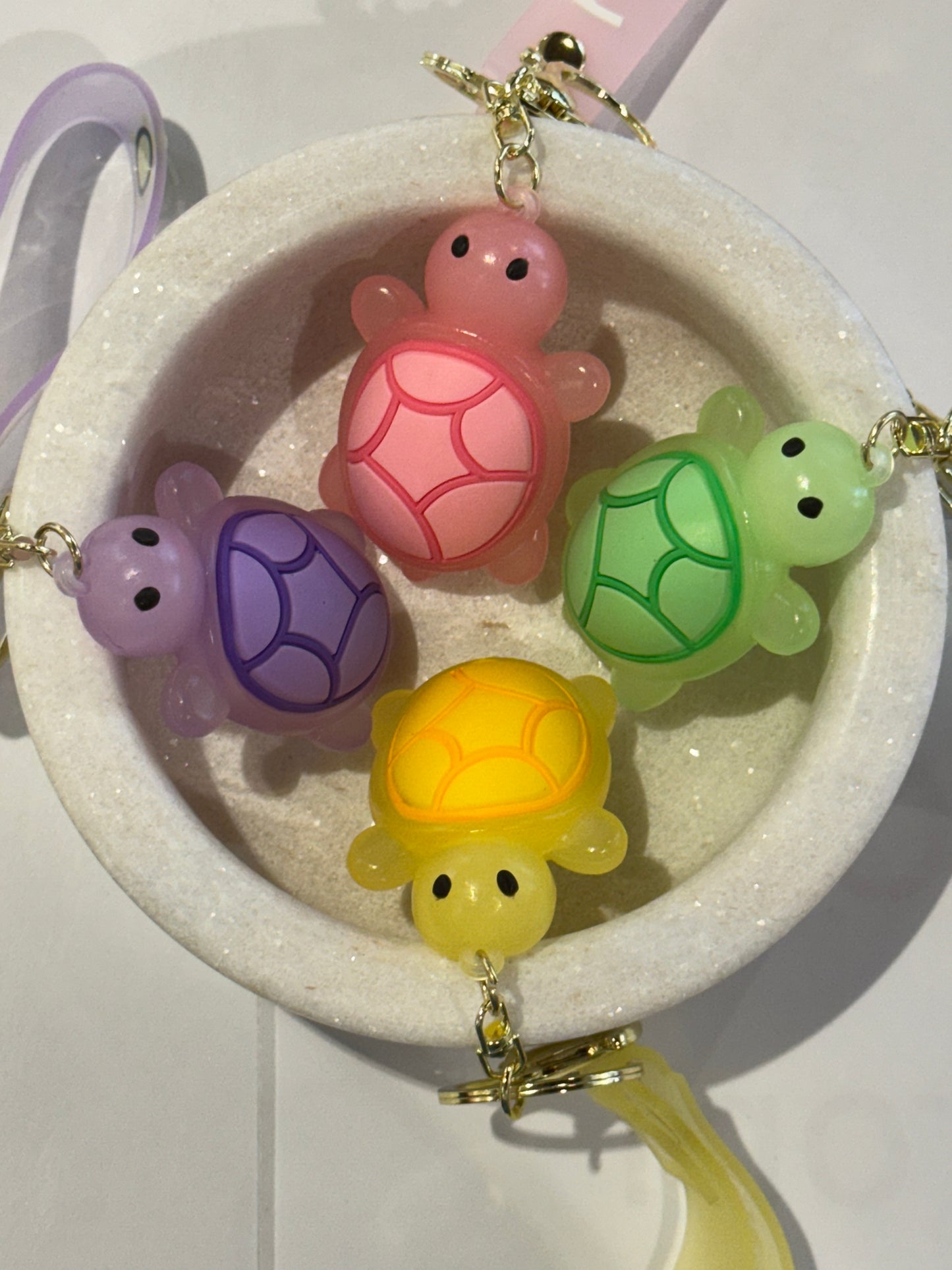 Baby Pink Turtle 3D Keyrings