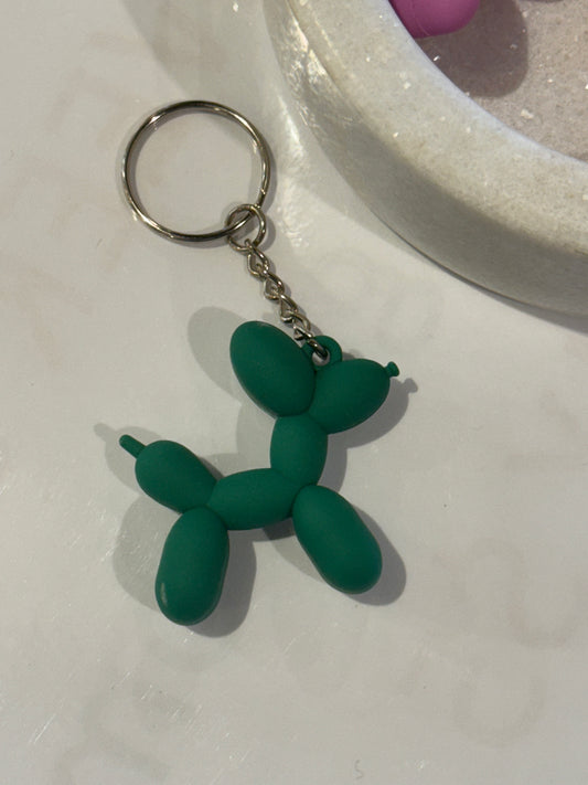 Green Balloon Dog 3D Keyrings