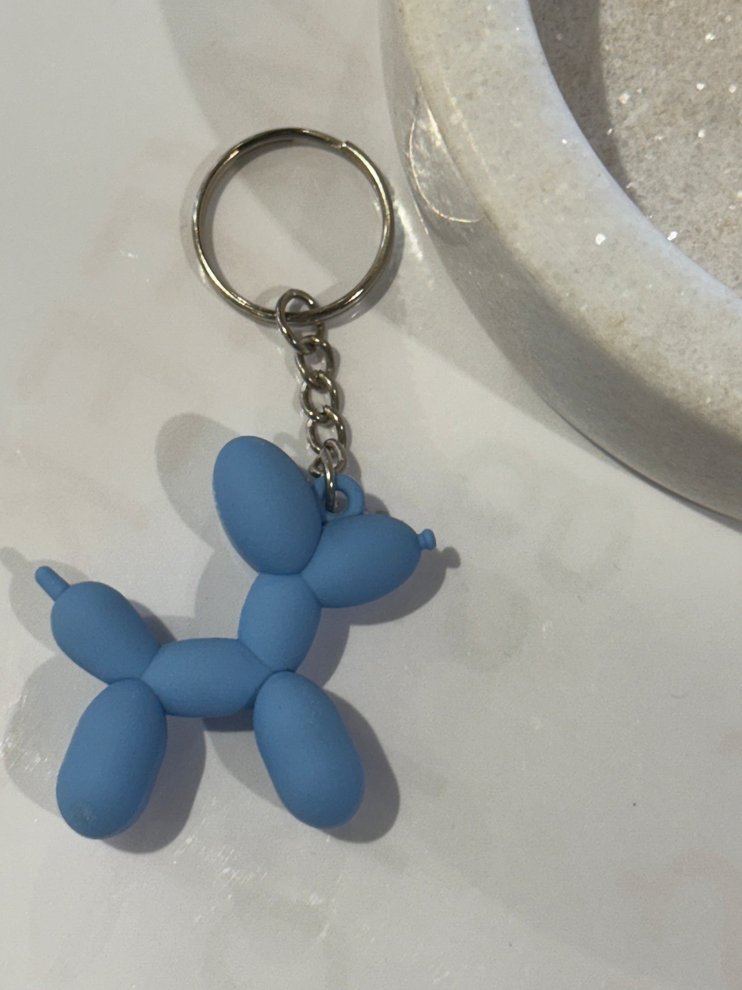 Blue Balloon Dog 3D Keyrings